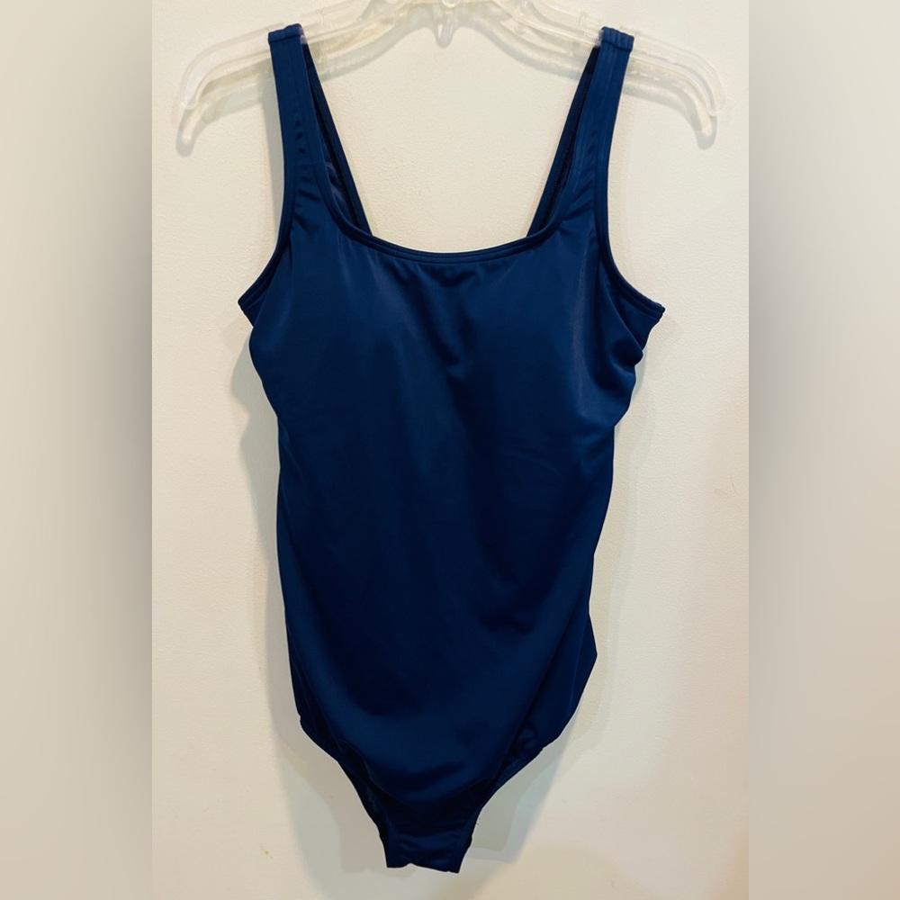 Lands End 1 pc Navy Tank Swimsuit Womens 12